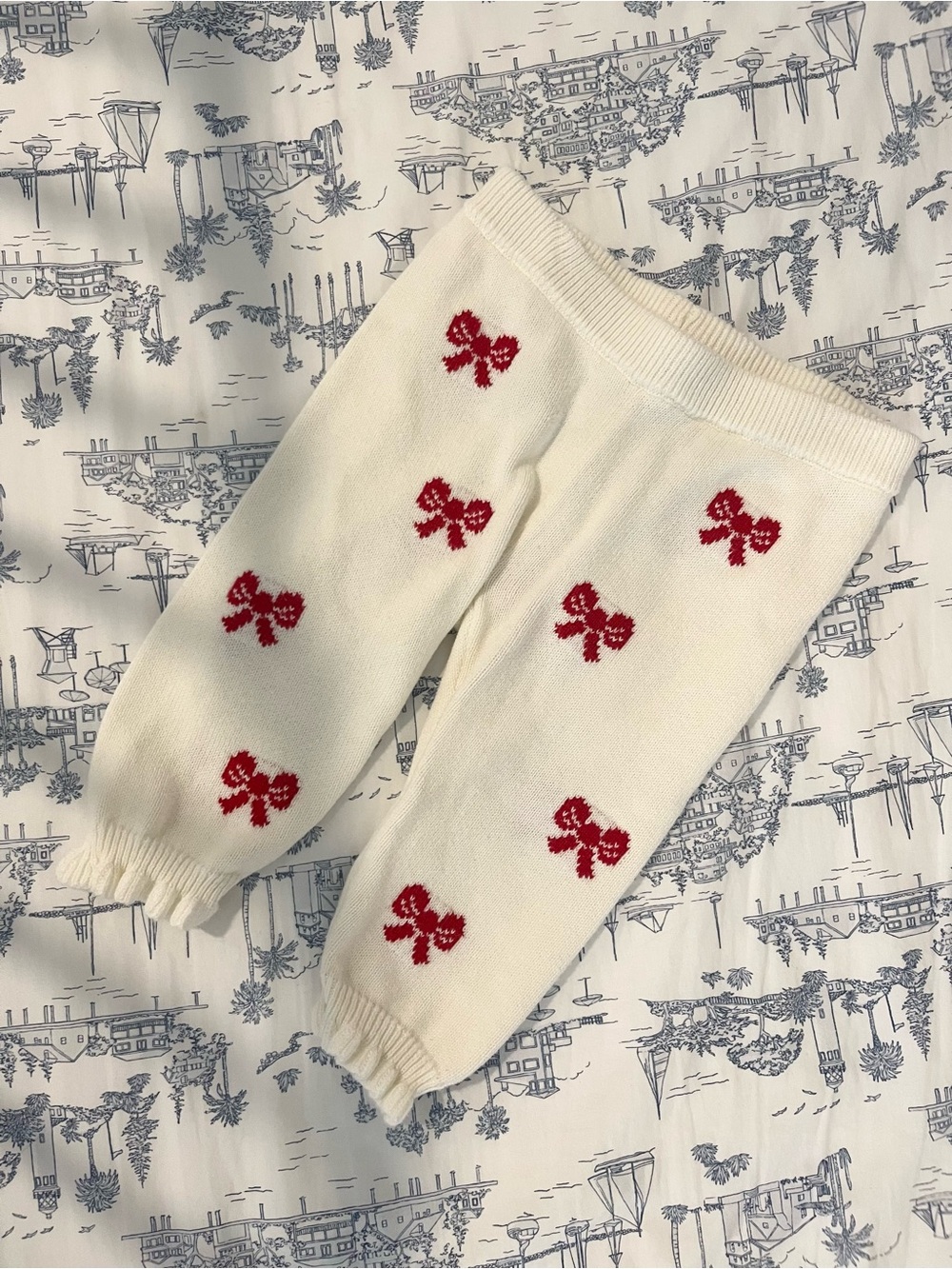 Janie & Jack Bow Knit Leggings